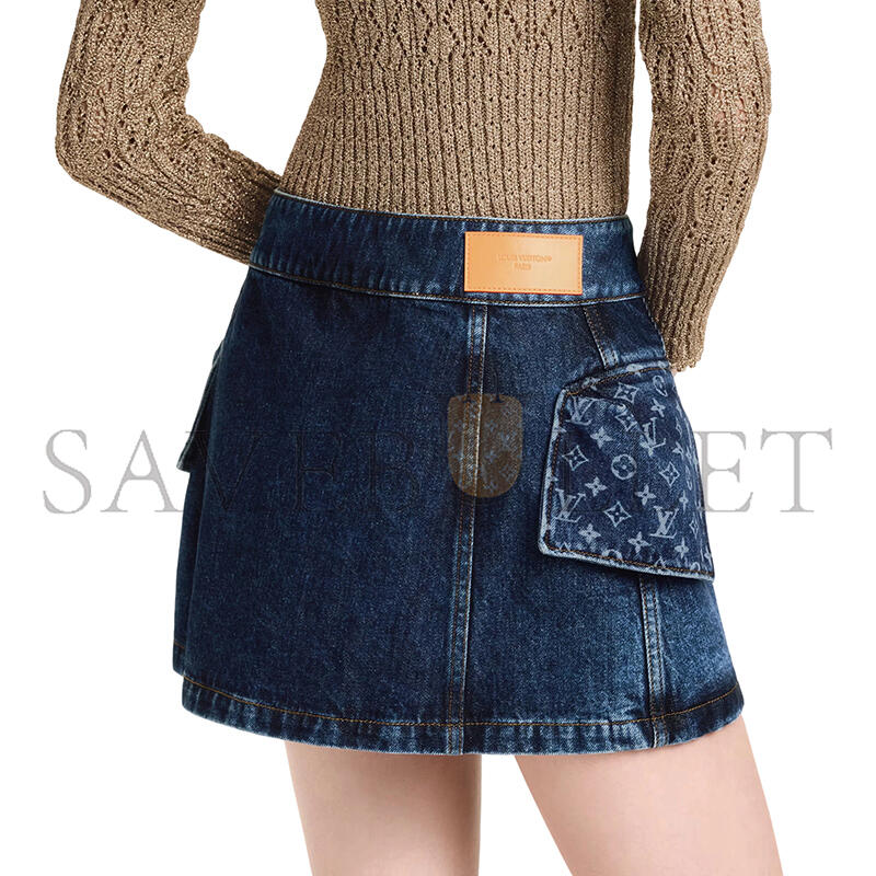 l0vis vvtt0n monogram accent raw De*1m mini skirt 1ajgea